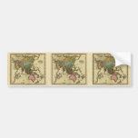 1825 Map of Asia by Henry Tanner Bumper Sticker