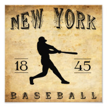 1845 New York City New York Baseball Photo Art