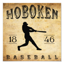 1846 Hoboken New Jersey Baseball Photo Print