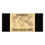 1850’s Map of British Empire Throughout the World Customized Rack Card