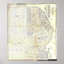 1862 Map of San Francisco Posters