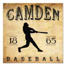 1865 Camden New Jersey Baseball Photographic Print