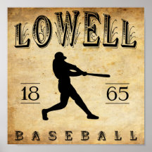 1865 Lowell Massachusetts Baseball Print