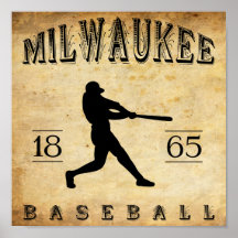 1865 Milwaukee Wisconsin Baseball Print