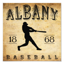 1868 Albany New York Baseball Photo Print