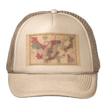 1868 Map - Johnson's China and Japan Trucker Hats