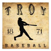 1871 Troy New York Baseball Photo Print