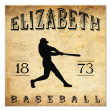 1873 Elizabeth New Jersey Baseball Photograph