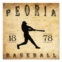 1878 Peoria Illinois Baseball Photo Art