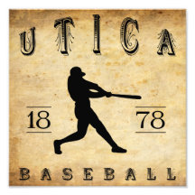 1878 Utica New York Baseball Art Photo