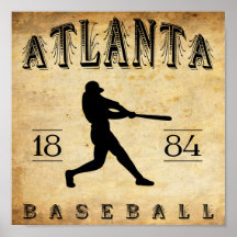 1884 Atlanta Georgia Baseball Poster