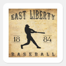 1884 East Liberty Ohio Baseball Stickers