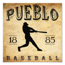 1885 Pueblo Colorado Baseball Art Photo