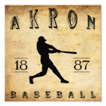 1887 Akron Ohio Baseball Photograph