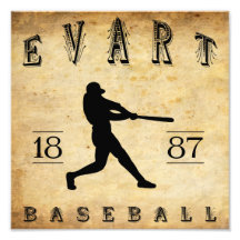 1887 Evart Michigan Baseball Photo