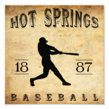 1887 Hot Springs Arkansas Baseball Photo Art