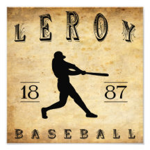 1887 Leroy New York Baseball Photo