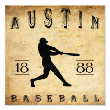 1888 Austin Texas Baseball Photo Print