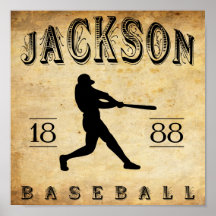 1888 Jackson Michigan Baseball Print