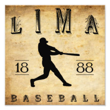 1888 Lima Ohio Baseball Photographic Print