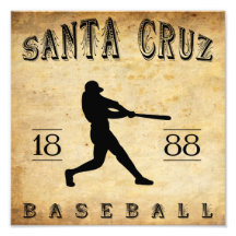 1888 Santa Cruz California Baseball Art Photo