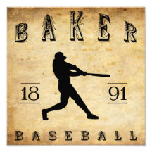 1891 Baker Oregon Baseball Photo Print