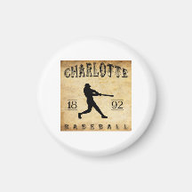 1892 Charlotte North Carolina Baseball Refrigerator Magnet