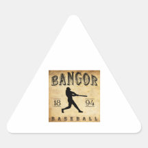 1894 Bangor Maine Baseball Triangle Sticker