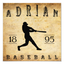 1895 Adrian Michigan Baseball Photograph