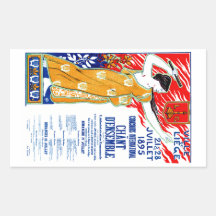 1895 Choral Music Poster Rectangle Sticker