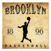 1896 Brooklyn New York Basketball Photo Print