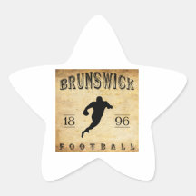 1896 Brunswick Maine Football Star Stickers