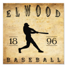 1896 Elwood Indiana Baseball Art Photo
