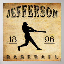 1896 Jefferson Wisconsin Baseball Print