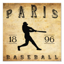 1896 Paris Texas Baseball Art Photo