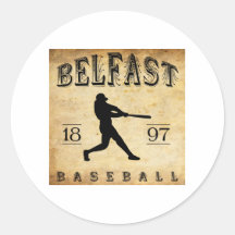 1897 Belfast Maine Baseball Sticker
