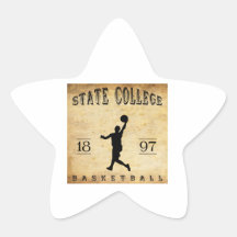 1897 State College Pennsylvania Basketball Star Sticker