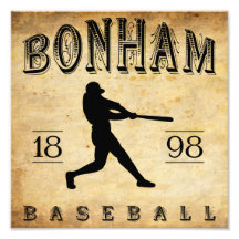 1898 Bonham Texas Baseball Photo Art