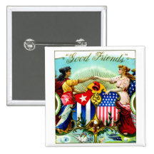 1898 Good Friends Cigars Button