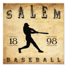 1898 Salem Ohio Baseball Art Photo