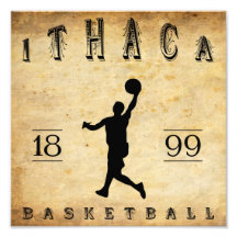 1899 Ithaca New York Basketball Art Photo