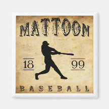 1899 Mattoon Illinois Baseball Magnet