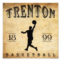 1899 Trenton New Jersey Basketball Art Photo