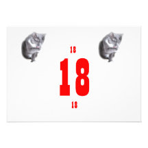 18 Birthday Kitties Personalized Announcement