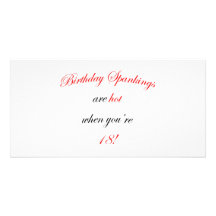 18 Birthday Spanking Customised Photo Card