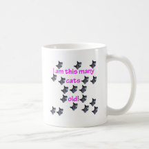 18 Cat Heads Old Coffee Mugs