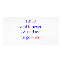 18 never gone blind photo card template