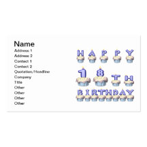 18 Years Old Business Card