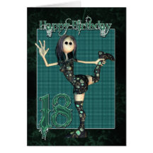 18th Birthday card with Moonies H.I.P Rag Doll