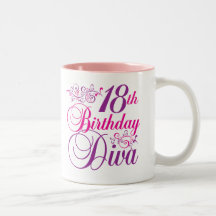 18th Birthday Diva Coffee Mugs